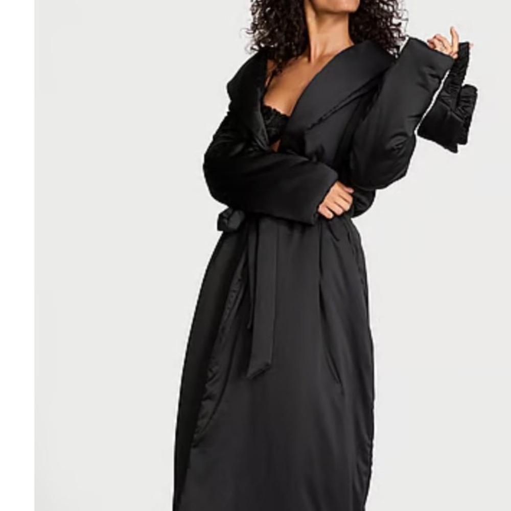 Victoria secret satin robes new with tags Elegant Black Satin Robe